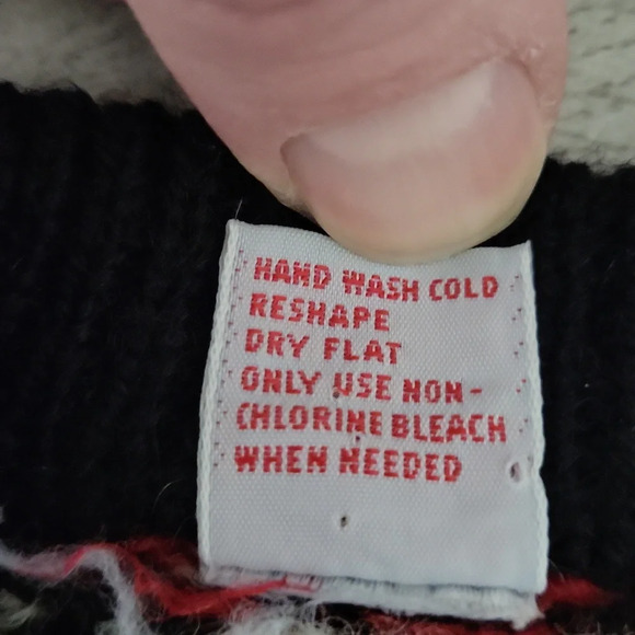 🛍Vintage Mens M Wool Fair‎ Isle Long Sleeve Crew Neck Sweater 80s 90s Warm - Picture 5 of 6